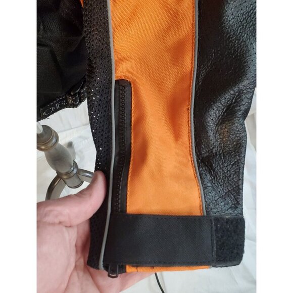 Milwaukee Performance Apparel Men’s Motorcycle Jacket Armored Black Orange Sz L - Picture 10 of 15